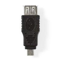 Adaptateur USB 2.0 | Micro B Mâle - A Femelle | Noir