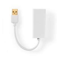 Adaptateur USB 2.0 | USB-A Mâle - RJ45 Femelle | 10/100 Mbit | 0,2 m | Blanc