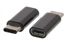 Adaptateur USB 2.0 USB-C Male - USB Micro B Femelle Noir