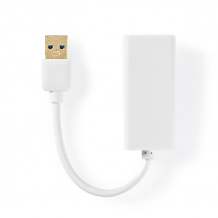 Adaptateur USB 3.0 | USB-A Mâle - RJ45 Femelle | 1 Gbit | 0,2 m | Blanc