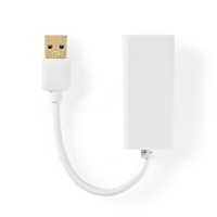 Adaptateur USB 3.0 | USB-A Mâle - RJ45 Femelle | 1 Gbit | 0,2 m | Blanc