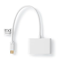 Adaptateur USB-C 3.0 | USB-C Mâle - Deux USB-A Mâles | 0,2 m