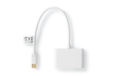 Adaptateur USB-C 3.0 | USB-C Mâle - Deux USB-A Mâles | 0,2 m