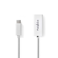 Câble Adaptateur USB Type-C | Type-C Mâle - RJ45 (8P8C) Femelle | 0,2 m | Blanc