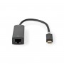 Câble Adaptateur USB-C™ Nedis | Type-C™ Mâle - RJ45 Femelle | 1 Gbit | 0,2 m | Anthracite