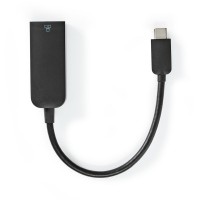 Câble Adaptateur USB-C™ Nedis | Type-C™ Mâle - RJ45 Femelle | 1 Gbit | 0,2 m | Noir