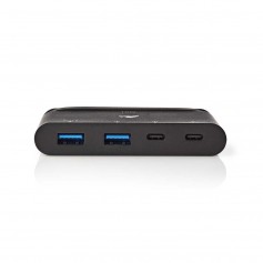 Hub pour Ordinateur | USB Type-C | 2x USB-C / 2x USB 3.0 (10G) | Power Delivery 100 W | Noir