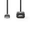 Câble d'extension USB 2.0 actif | A Mâle - A Femelle | 5,0 m | Noir