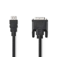 Câble HDMI vers DVI | Connecteur HDMI - DVI-D Mâle à 24 + 1 Broches | 2,0 m | Noir