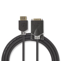 Câble HDMI vers DVI | Connecteur HDMI™ - DVI-D Mâle à 24 + 1 Broches | 2,0 m | Anthracite