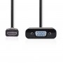 Câble HDMI™ vers VGA | Connecteur HDMI™ - VGA Femelle + sortie 3,5 mm | 0,2 m | Noir