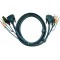 Câble KVM DVI-D 18+1p Mâle / USB A Mâle / 2x 3,5 mm mâle - DVI-D 18+1p Mâle / USB A Mâle / 2x 3,5 mm mâle 3.0 m