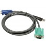 Câble KVM VGA Mâle / USB A Mâle - Aten SPHD15-G 1.8 m