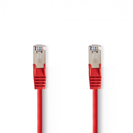 Câble Réseau Cat 5e SF/UTP | RJ45 Mâle - RJ45 Mâle | 15 m | Touche rouge