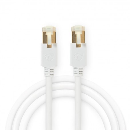 Câble Réseau Cat 6 F/UTP | Câble RJ45 (8P8C) Mâle vers RJ45 (8P8C) Mâle | 5,0 m | Blanc