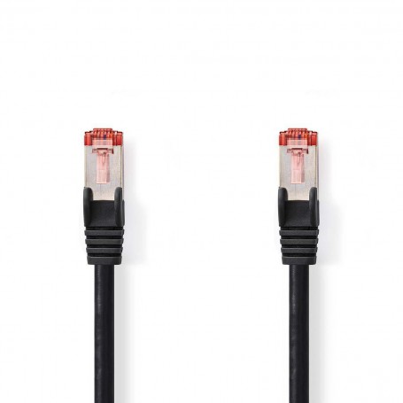 Câble Réseau Cat 6 S/FTP | RJ45 Mâle - RJ45 Mâle | 1,0 m | Noir