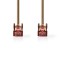 Câble Réseau Cat 6 S/FTP | RJ45 Mâle - RJ45 Mâle | 10 m | Brun
