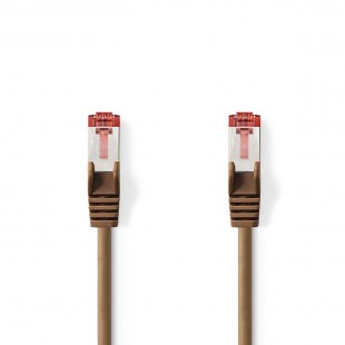 Câble Réseau Cat 6 S/FTP | RJ45 Mâle - RJ45 Mâle | 7,5 m | Brun