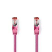 Câble Réseau Cat 6 S/FTP | RJ45 Mâle - RJ45 Mâle | 7,5 m | Rose