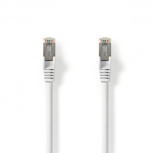 Câble Réseau Cat 8.1 S/FTP | RJ45 Mâle vers RJ45 Mâle | 0,15 m | Blanc