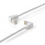 Câble Réseau CAT6 F/UTP | RJ45 Mâle vers RJ45 mâle coudé | 2,00 m | Blanc