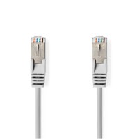 Lot de 20 : Câble Réseau CAT6a SF/UTP | RJ45 Mâle | RJ45 Mâle | 7,5 m | Gris