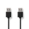 Lot de 50 : Câble USB 2.0 | A Mâle - A Mâle | 3,00 m | Noir
