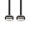 Lot de 50 : Câble USB 2.0 | A Mâle - A Mâle | 3,00 m | Noir