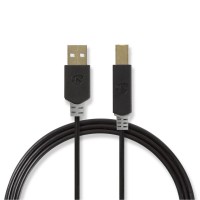 Câble USB 2.0 | A Mâle - B Mâle | 2,0 m | Anthracite