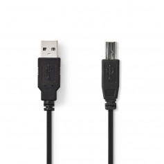 Câble USB 2.0 | A Mâle - B Mâle | 2,0 m | Noir