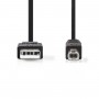 Câble USB 2.0 | A Mâle - B Mâle | 2,0 m | Noir