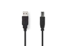 Câble USB 2.0 | A Mâle - B Mâle | 3,0 m | Noir
