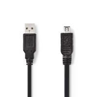 Câble USB 2.0 | A Mâle - Mini Hirose Mâle à 4 Broches | 2,0 m | Noir