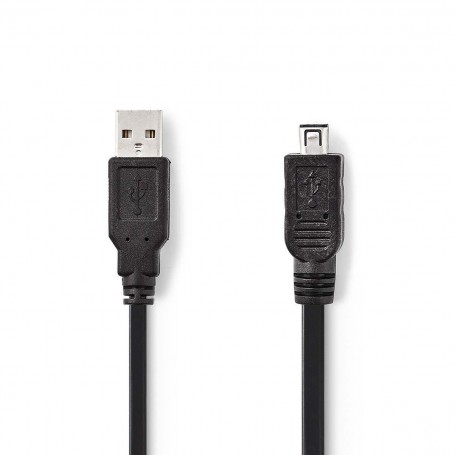 Câble USB 2.0 | A Mâle - Mini Hirose Mâle à 4 Broches | 2,0 m | Noir