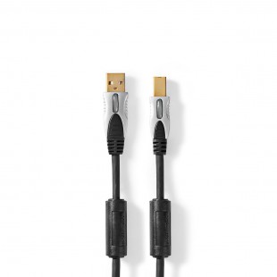 Câble USB 2.0 | A Mâle vers B Mâle | 1,80 m | Anthracite