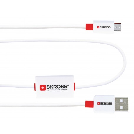 Câble USB 2.0 AM - MBM USB A Mâle - USB Micro-B 1.00 m Blanc