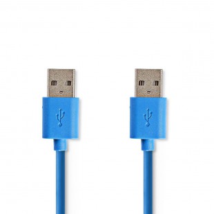 Câble USB 3.0 | A Mâle - A Mâle | 1,0 m | Bleu