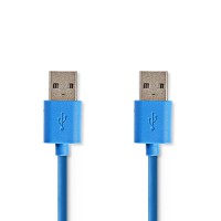 Câble USB 3.0 | A Mâle - A Mâle | 2,0 m | Bleu
