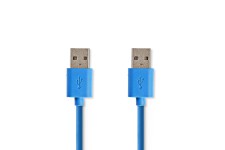 Câble USB 3.0 | A Mâle - A Mâle | 2,0 m | Bleu