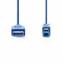 Câble USB 3.0 | A Mâle - B Mâle | 3,0 m | Bleu