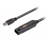 Câble USB 3.0 Extension AM - AF USB A Mâle - USB A Femelle Ronde 10 m Noir