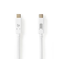 Câble USB 3.1 (Gen2) | USB- C™ Mâle vers USB-C™ Mâle | 1,0 m | Blanc