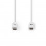 Câble USB 3.1 (Gen2) | USB- C™ Mâle vers USB-C™ Mâle | 1,0 m | Blanc