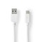 Câble USB 3.1 | USB-C Mâle vers A Mâle | 2,0 m | Blanc