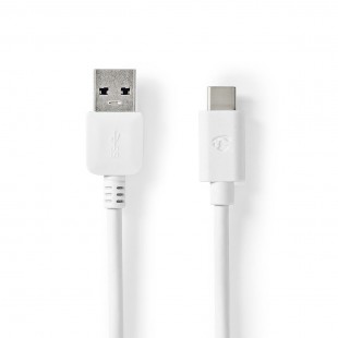 Câble USB 3.1 | USB-C Mâle vers A Mâle | 2,0 m | Blanc