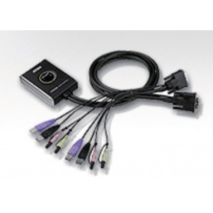 2-Port KVM Switch Noir