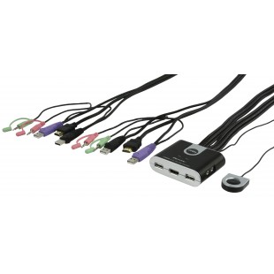 2-Port KVM Switch Noir