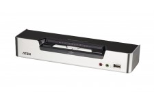 2-Port KVM Switch Noir/Argent