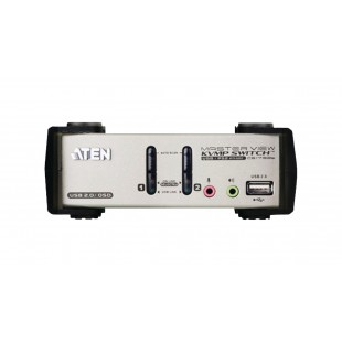 2-Port KVM Switch Noir/Argent