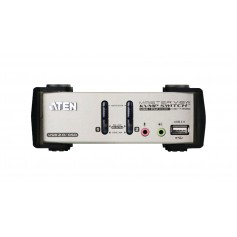 2-Port KVM Switch Noir/Argent